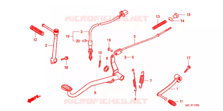 PEDALE - KICK Honda MOTO 50 MONKEY 2014  Z50JC_M