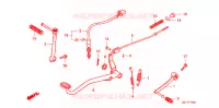 PEDALE   KICK pour Honda MONKEY 50 LIMITED de 2012