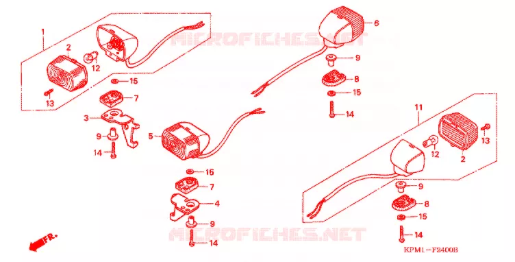 CLIGNOTANT Honda MOTO 223 FTR 2002  FTR2232