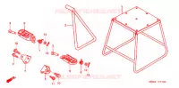BEQUILLE   REPOSE PIEDS pour Honda CRF 450 R de 2004