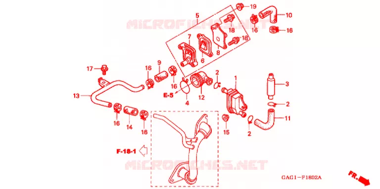 SOUPAPE D'AIR (AI) Honda SCOOTER 50 GYRO 2000  TC50Y