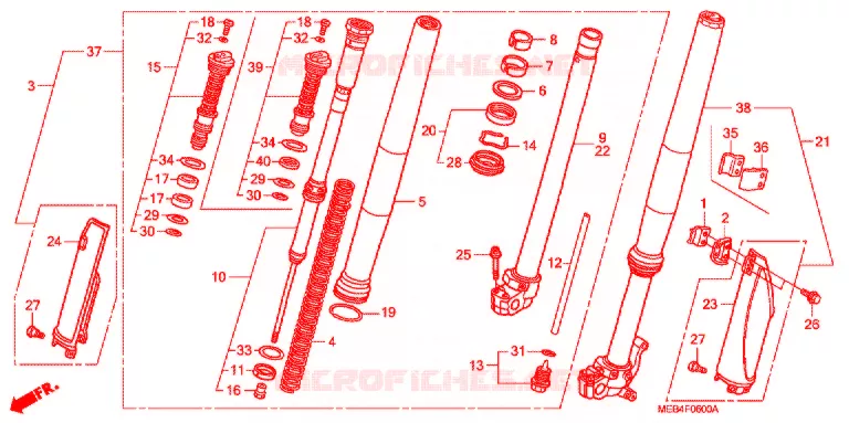 FOURCHE Honda MOTO 450 CRF 2004  CRF450R4