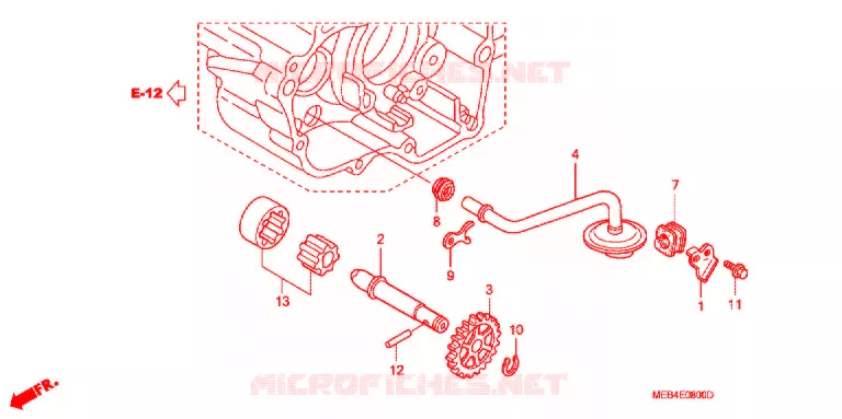 POMPE A HUILE Honda MOTO 450 CRF 2002  CRF450R2