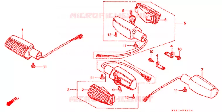 CLIGNOTANT Honda MOTO 250 VTR 2003  VTR2503