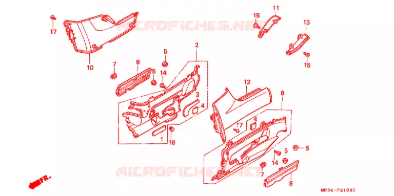 COUVERCLES LATERAUX Honda MOTO 800 PC800 1996  PC800T