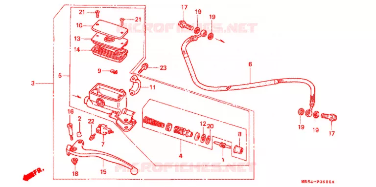MAITRE-CYLINDRE Honda MOTO 800 PC800 1996  PC800T