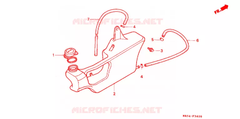 VASE D'EXPANSION Honda MOTO 800 PC800 1996  PC800T