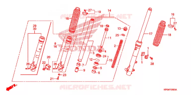 FOURCHE Honda MOTO 230 CRF 2006  CRF230F6