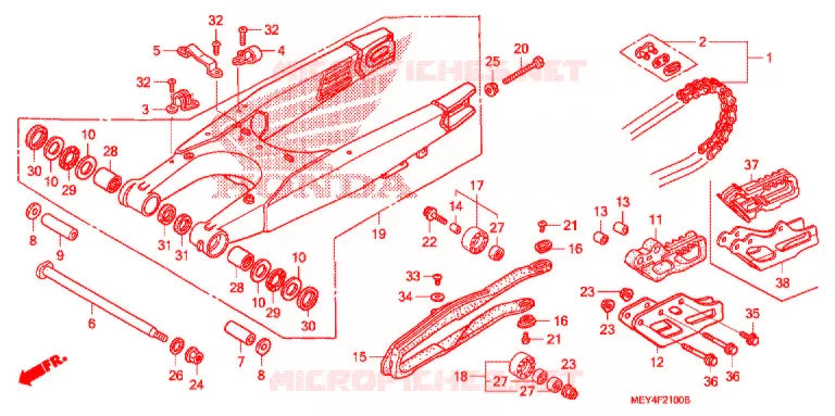 BRAS OSCILLANT Honda MOTO 450 CRF 2006  CRF450X6
