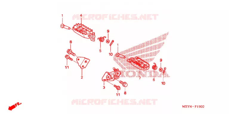 REPOSE PIED Honda MOTO 450 CRF 2006  CRF450X6
