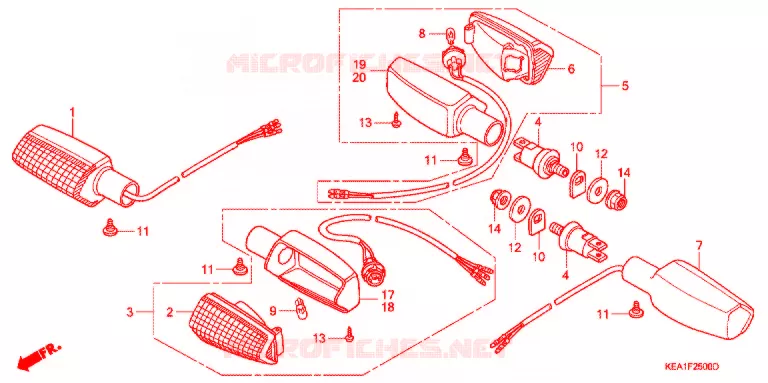 CLIGNOTANT Honda MOTO 250 HORNET 2005  CB250F3