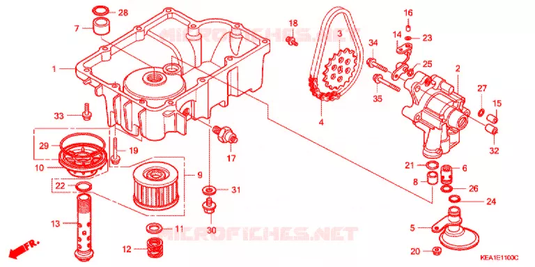 POMPE A HUILE - CARTER D'HUILE Honda MOTO 250 HORNET 2004  CB250F3
