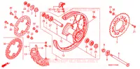 ROUE ARRIERE pour Honda CRF 450 R de 2003