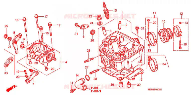 CULASSE Honda MOTO 450 CRF 2004  CRF450R4