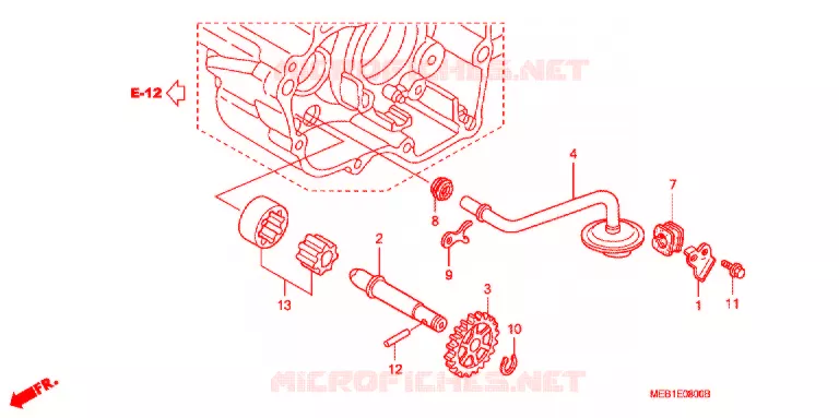 POMPE A HUILE Honda MOTO 450 CRF 2004  CRF450R4
