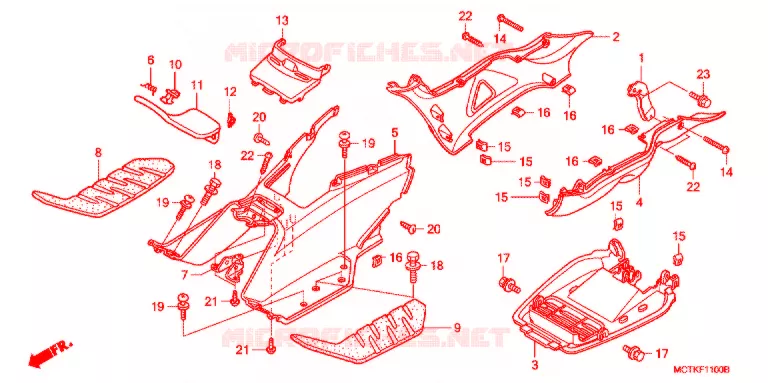 MARCHE PIEDS (FJS400A/D/FJS600A/D5-8) Honda SCOOTER 400 SILVERWING 2006  FJS400A5