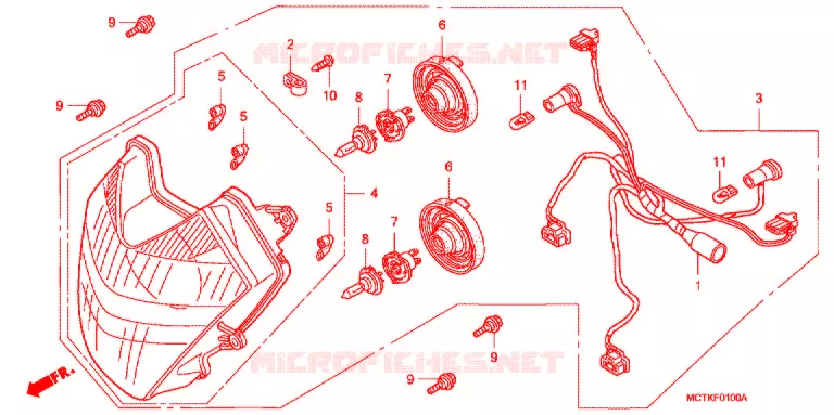 PHARE (FJS400A/D/FJS600A/D5-8) Honda SCOOTER 600 SILVERWING 2006  FJS600A5_J
