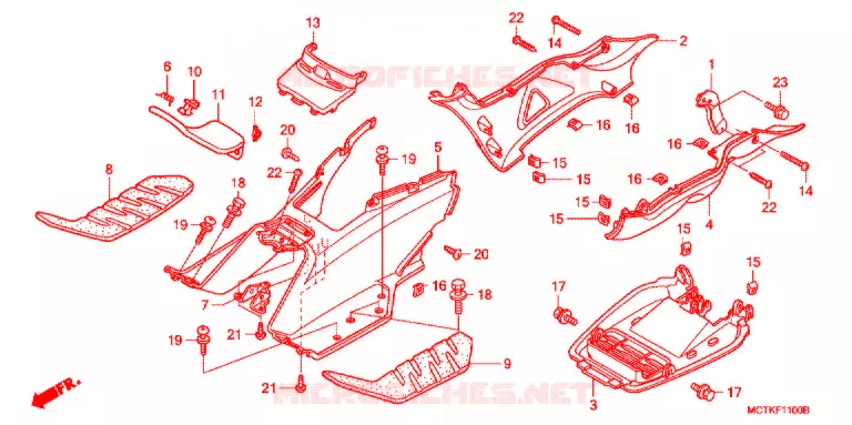 MARCHE PIEDS (FJS400A/D/FJS600A/D5-8) Honda SCOOTER 600 SILVERWING 2006  FJS600D5
