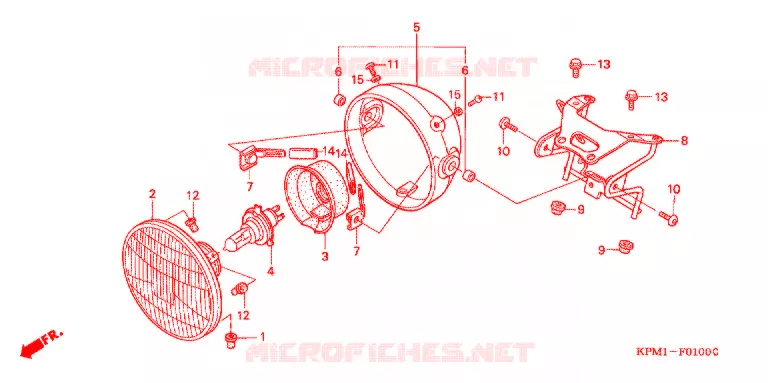 PHARE Honda MOTO 223 FTR 2002  FTR223D2