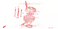 CYLINDRE   CULASSE pour Honda 50 GYRO CANOPY DECK TYPE de 1993