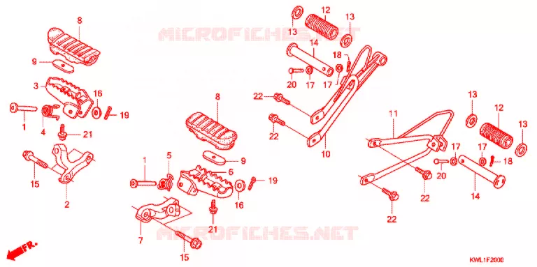 REPOSE PIED Honda MOTO 223 CB 2011  CB223SA