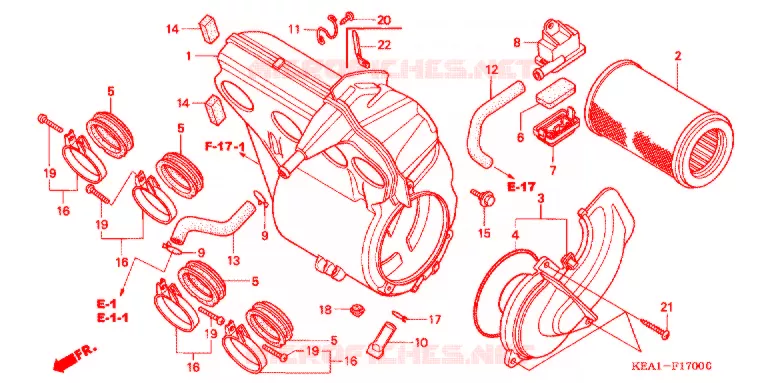 FILTRE A AIR Honda MOTO 250 HORNET 2001  CB250F1