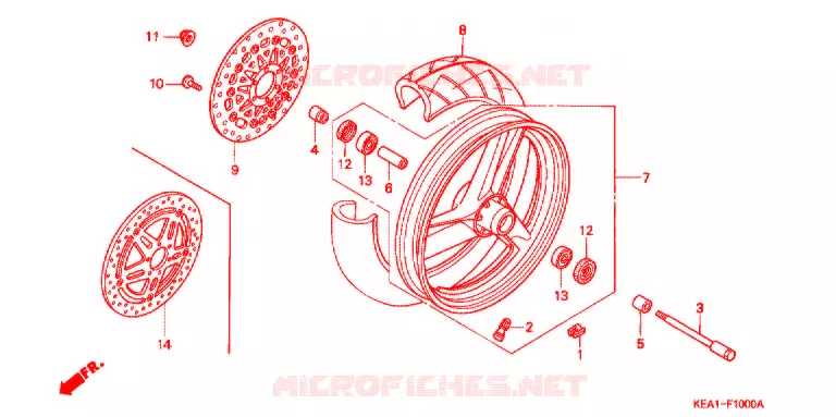 ROUE AVANT Honda MOTO 250 HORNET 2002  CB250F1