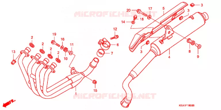 SILENCIEUX D'ECHAPPEMENT Honda MOTO 250 HORNET 2002  CB250F1