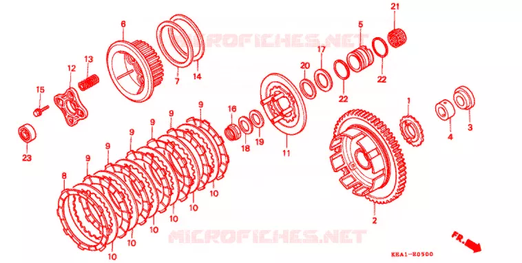 EMBRAYAGE Honda MOTO 250 HORNET 2007  CB250F7