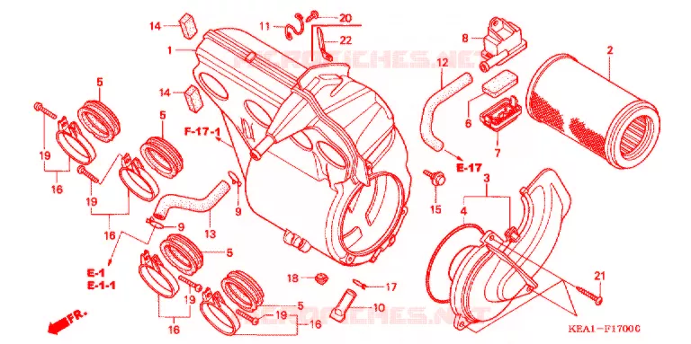 FILTRE A AIR Honda MOTO 250 HORNET 1996  CB250FT