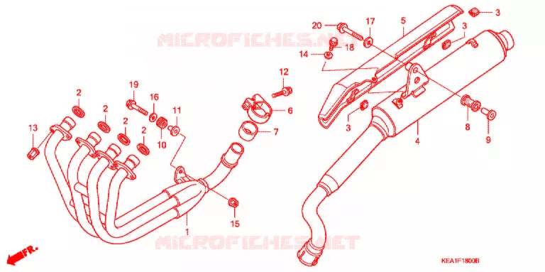 SILENCIEUX D'ECHAPPEMENT Honda MOTO 250 HORNET 1996  CB250FT