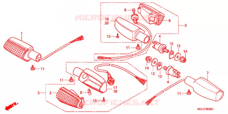 CLIGNOTANT Honda MOTO 250 HORNET 1998  CB250FV