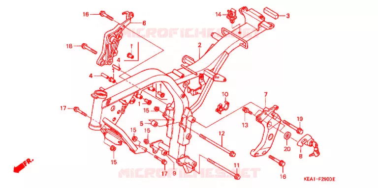 CADRE Honda MOTO 250 HORNET 1999  CB250FX