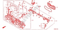 CORPS DE PAPILLON pour Honda CB 400 SUPER FOUR ABS VTEC REVO Two-tone main color de 2011