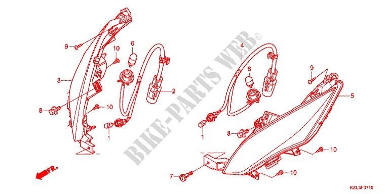 CLIGNOTANT AVANT pour Honda VISION 110 de 2012