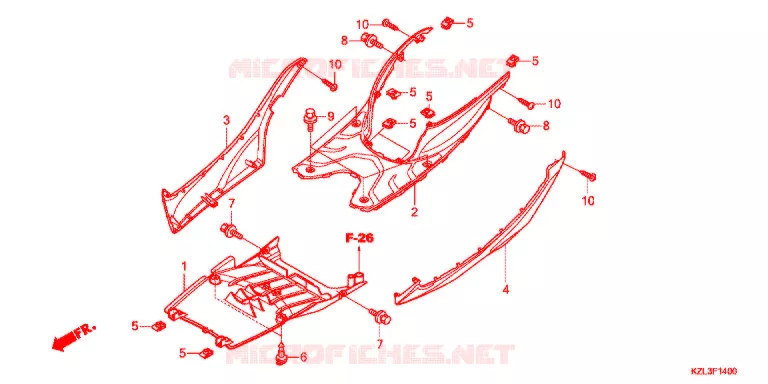 MARCHE PIEDS Honda SCOOTER 110 VISION 2012  NSC110MPDC