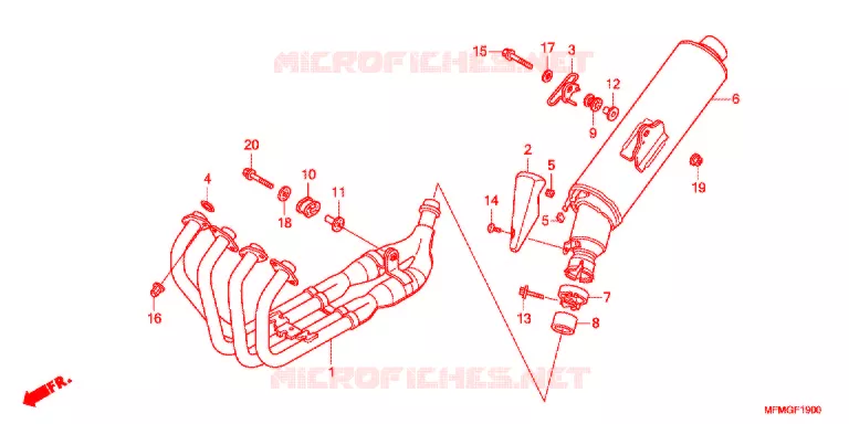 SILENCIEUX D'ECHAPPEMENT Honda MOTO 400 CB 2017  CB400ADG
