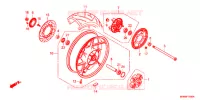 ROUE ARRIERE pour Honda CB 400 SUPER BOL D\'OR ABS REVO de 2014