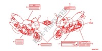 ETIQUETTE DE PRECAUTIONS (CB400S/SA/SAD) pour Honda CB 400 SUPER BOL D\'OR ABS SPECIAL EDITION de 2015