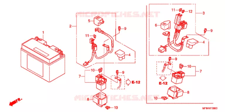 BATTERIE Honda MOTO 400 CB 2012  CB400SC
