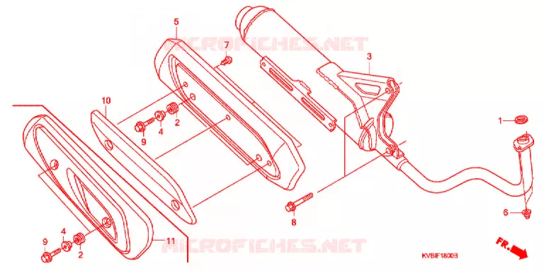 SILENCIEUX D'ECHAPPEMENT Honda MOTO 110 VARIO 2010  ACB110CBB