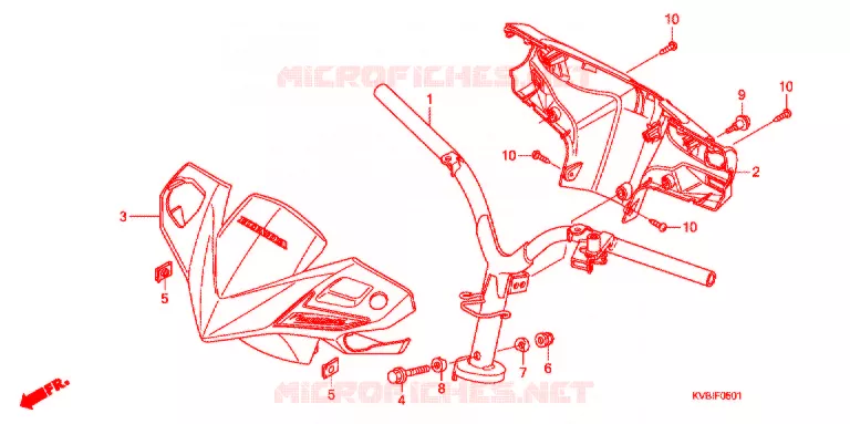 GUIDON - CARENAGE (2) Honda MOTO 110 VARIO 2010  ACB110CSB