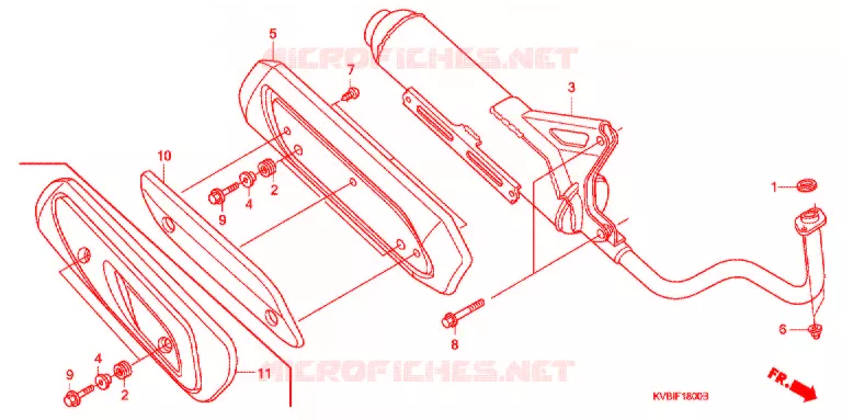 SILENCIEUX D'ECHAPPEMENT Honda MOTO 110 VARIO 2011  ACB110CSB