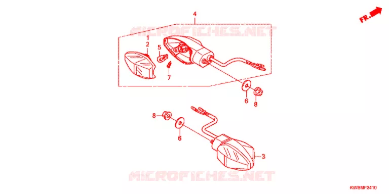 CLIGNOTANT ARRIERE Honda MOTO 110 WAVE 2016  AFP110CSFG