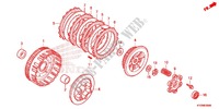 EMBRAYAGE pour Honda FUTURE 125 Casted wheels, Rear brake disk de 2014