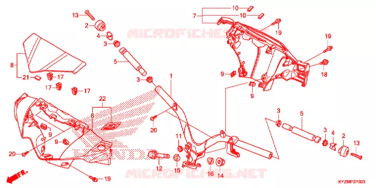 GUIDON - CARENAGE Honda MOTO 125 FUTURE 2015  AFS125MCRE