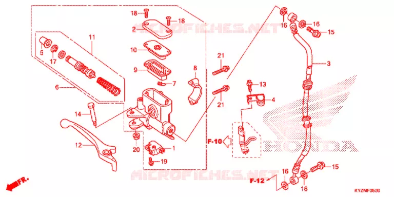 MAITRE CYLINDRE DE FREIN AVANT Honda MOTO 125 FUTURE 2013  AFS125MCSD