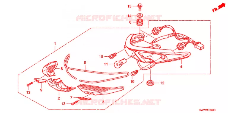 FEUX ARRIERE Honda MOTO 110 WAVE 2011  AFX110CSA
