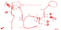 COMMODO   CABLE   RETROVISEUR pour Honda WAVE 110 Casted wheels, Electric start de 2011