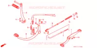 PEDALE   KICK pour Honda SUPER CUB 50 STANDARD BLUE de 2002